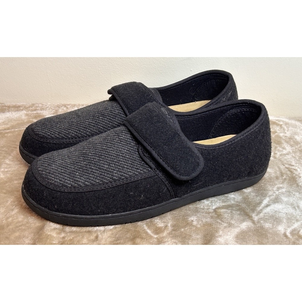 FoamTreads Doctor Slipper/ Foamtreads Men's in charcoal wool blend Size 9